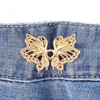 ㍿ Butterfly waist button buckle button detachable nail-free no-sewing buttons jeans waist circumference