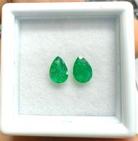 emerald 0.83cts 6x4.2mm pear pair shape 100% natural gemstone