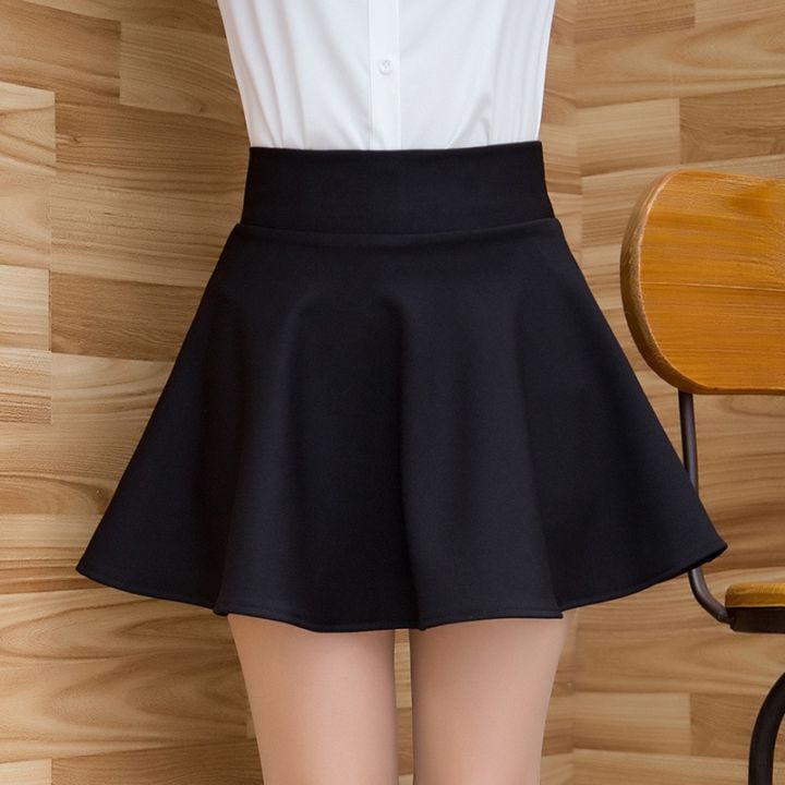 womens-plus-size-basic-versatile-stretchy-flared-casual-mini-skater-skirt-kawaii-harajuku-korean-style-tennis-skirts