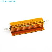 (2pcs/lot) RX24 10 Ohm 10R 100W 100Watts Aluminium Housed High Power Resistor Metal Shell Heatsink Resistor 10ohm Resistance