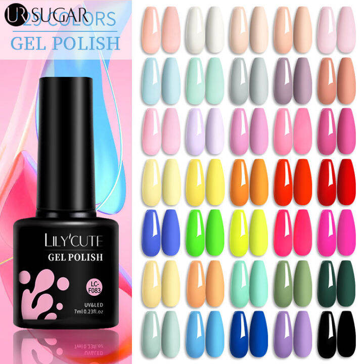 UR SUGAR 7ML Nail Art Gel Polish Summer Neon Gel Polish Vernis Semi ...