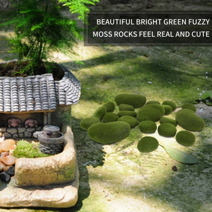 20-pieces-2-sizes-artificial-moss-rocks-decorative-faux-green-moss-covered-stones