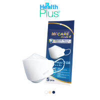 Hi-Care Plus4 ไฮแคร์ หน้ากากอนามัย 3 มิติ ทรงเกาหลี (5 ชิ้น/ซอง) #125902