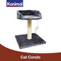 Kanimal Cat Tree ของเล่นแมว คอนโดแมว พร้อมลูกบอลตบ ที่นอนแมว สำหรับแมวทุกวัย Size M ขนาด 34x34x42 ซม.