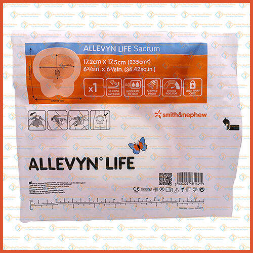 [1 PCS] Smith & Nephew Allevyn Life Sacrum 17.2cm x 17.5cm (EXP May