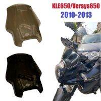 ❦☋กระจกหน้ารถยนต์กระจกบังลมหน้าการไหลเวียนของอากาศสำหรับ VERSYS 650 KLE650 2010-2013 2011 2012 42CM  47CM สีดำ