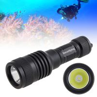 SecurityIng Professional Diving Flashlight with 9 Degree Beam Angle IPX8 Underwater 200M Highlight Lamp U4 LED Dive Light Torch Diving Flashlights