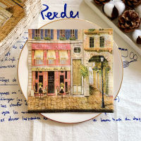 20 ชิ้น/ถุง Vintage มุมร้านกาแฟ Decoupage กระดาษเช็ดปากกระดาษทิชชูสำหรับงานแต่งงานเทศกาล Xmas Supplies-DFDAG STORE