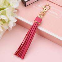 【CC】 5.9  39;  39; Leather Tassel with Swivel Keychain for Handbag Car Jewelry Keychains CharmsTH