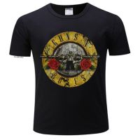 Men Cotton T Shirt Summer Brand Tshirt Guns N Roses Bullet Logo Black MenS Graphic T-Shirt brand tee-shirt homme tops