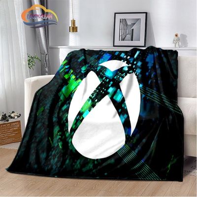 （in stock）Xbox Creative Game Blanket Living Room Sofa Blanket Green Game Blanket or Portable Game Blanket（Can send pictures for customization）
