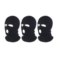 Full Face Cover Ski Mask Hat 3 Holes Balaclava Windproof Knit Beanies Bonnet Winter Warm Unisex Caps