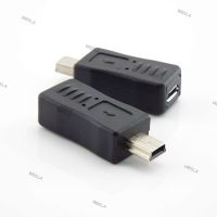 1pcs Portable Micro USB Female to Mini USB Male Plug Jack Adapter Connector Charger Converter Black  Adaptor W6TH