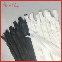 MoveClap 10 Pieces White Black Invisible Nylon Closed End Zip Zippers for Sewing 40cm