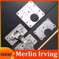 Merlin Irving Shop 10X Furniture Cabinet Wardrobe Door Mounting Spacers Repair Household Hardware Hinge Fixing Plate Plastic Stainless Steel Panel