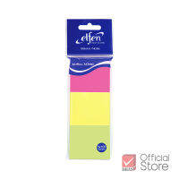 Elfen กระดาษโน๊ต กระดาษโน๊ตกาวในตัว 3 สี 1.5X2 นิ้ว 100 แผ่น จำนวน 3 เล่ม