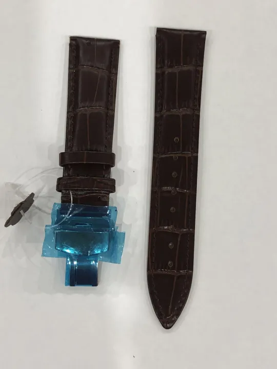 Leather Watch Strap Butterfly Clasp Belt Accessories Black Brown 16m