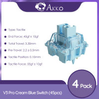 【มาใหม่ Akko สวิตช์ V3 V3 Pro 3 Pin 38gf กันฝุ่น เข้าได้กับคีย์บอร์ด MX 45 ชิ้น 45 ชิ้น