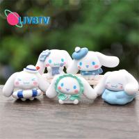 IJVBTV เครื่องประดับรถยนต์ตกแต่ง ของเล่นฟิกเกอร์ Cinnamoroll ฟิกเกอร์อนิเมะ โมเดลของเล่นจำลอง ฟิกเกอร์แอคชั่นคาโนโรล คาวาอิ ตุ๊กตาพีวีซี ของตกแต่งเค้ก