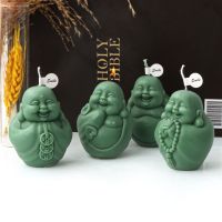 Cute Buddha Monk Candle Silicone Mold Gypsum form Carving Art Aromatherapy Plaster Home Decoration Mold Gift Handmade