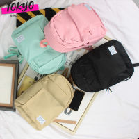 tokyosellectedshop(T955)  -L3 กระเป๋าเป้สีพื้นช่องเยอะน่ารัก