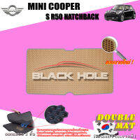 Mini Cooper S R50 Hatchback ปี 2002 - 2013 พรมรถยนต์R50 พรมเข้ารูปสองชั้นแบบรูรังผึ้ง Blackhole Double Mat (ชุดที่เก็บสัมภาระท้ายรถ)