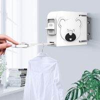 Invisible Rotation Clothes Line Indoor Hole-free Telescopic Clothesline Socks Outdoor Balcony Coat Hanger