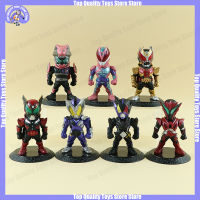 7Pcs Kamen Rider ed Superman รูปอะนิเมะอุปกรณ์ต่อพ่วง Gashapon ตุ๊กตาของเล่นรุ่นที่ชื่นชอบเครื่องประดับตกแต่งของขวัญเด็ก