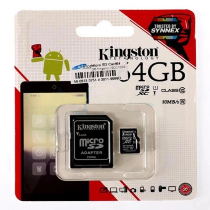 kingston-memory-micro-sd-card-64gb-class-10-แท้-100-เมมรี่การ์ด-ฟรีค่าจัดส่ง-kerry-express-ส่งด่วนส่งเร็วทันใจ-kerry-express