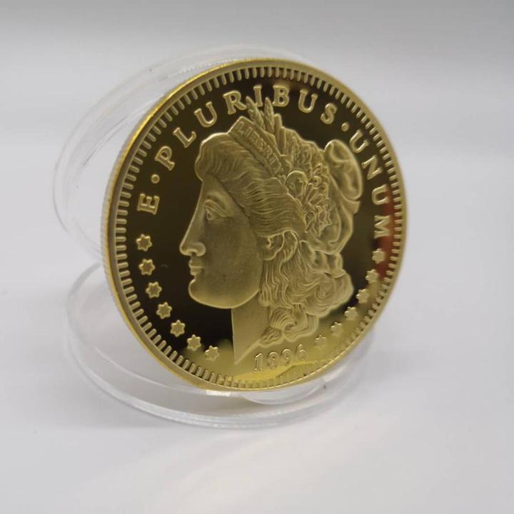 เหรียญที่ระลึกดอลลาร์มอร์แกน1896ชุบทองแบบดั้งเดิม-gratis-ongkir-เหรียญที่ระลึกจำลองเงินทอง