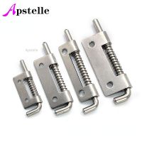 APSTELLE 1Pc Stainless Steel Spring Barrel Bolt Latch Hinge Industrial Cabinet Welding Distribution Cabinet Spring Bolt Hinges Door Hardware Locks Met