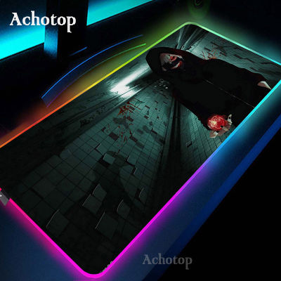 Tokyo Ghoul Mouse Pad RGB Colorful Pad To Mouse Notbook Computer Mousepad Cool LED Gaming Padmouse Gamer Keyboard Mouse Desk Mat
