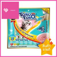 ขนมแมวเลีย TORO TUNA FIBER AND GOATMILK แพ็ก 24 ซองLICKABLE CAT TREAT TORO TUNA FIBER AND GOATMILK 24PCS **ราคาดีที่สุด**