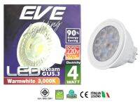 EVE หลอดแอลอีดี MR16 สตีม 220V 4 วัตต์ วอร์มไวท์ GU5.3