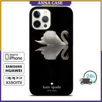 KateSpades Swan 1 Phone Case for iPhone 14 Pro Max / iPhone 13 Pro Max / iPhone 12 Pro Max / XS Max / Samsung Galaxy Note 10 Plus / S22 Ultra / S21 Plus Anti-fall Protective Case Cover