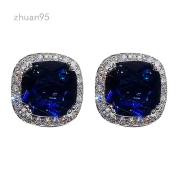 Buy Blue Sapphire Studs Earring For Women