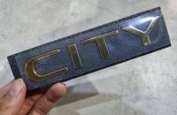 โลโก้ตัวอักษร ฮอนด้า ซิตี้ เทอร์โบ สีทอง ปี 2020 - 2022 CITY gold letter logo honda vtec turbo hatchback