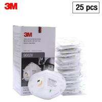 3M 9002V (25ชิ้น) P1 หน้ากากมีวาล์วป้องกันฝุ่นละอองป้องกันหมอกควัน P1 PM2.5 ชนิดสายคาดศีรษะ Dust Mist Mask 100% ของ แท้