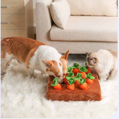 【CW】 Dog Carrot Snuffle Vegetable Chew Innovative Hide Food Pull Radish Improve Eating Habits Interactive