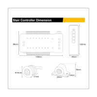 Stair LED Motion Sensor Controller DC12V 24V 16Channels Indoor PIR Night Light Dimmer for Stairs Flexible Strip