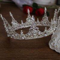 【YF】▬❀  Baroque vintage boutique bride crown crystal pearl large full headdress