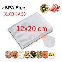 Vacuum Bags ถุงซีลสุญญากาศลายนูน แบบซอง เเพ้ค 100ถุง ขนาด 12*20cm