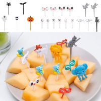 Animal Farm Dessert Fork Cute Eyes Glasses Household Fruit Fork Toothpick Snack Decoration Bento Decorating