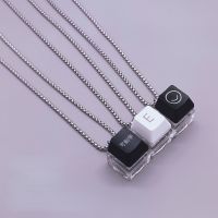 Keyboard Button Pendant Necklace for Women Men Egirl Punk Creative Illuminated Couples Clavicle Chain Necklaces Party Jewelry