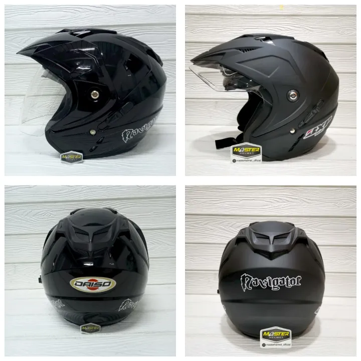 Helmet Double Visor Dua Kaca Helem SOLID Kualitas Setara helm sepeda