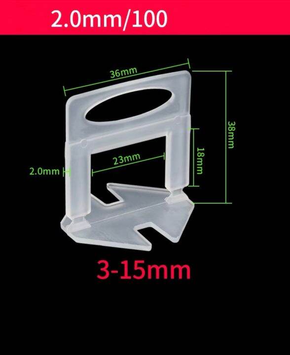 ตัวปรับระดับกระเบื้อง-อุปกรณ์ปรับระดับกระเบื้อง-ตัวปรับระดับกระเบื้อง-ตัวช่วยปูกระเบื้อง-1-0-2-0-3-0มม-100-ชิ้น-ปูกระเบื้อง-ปูพื้นเรียบสวย-งานละเอียด