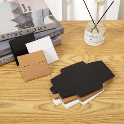 ✱ 30 Pieces Blank Kraft White Brown Black Earring Necklace Envelope Pouches Gift Box Jewelry Packing Holder Display Organizer