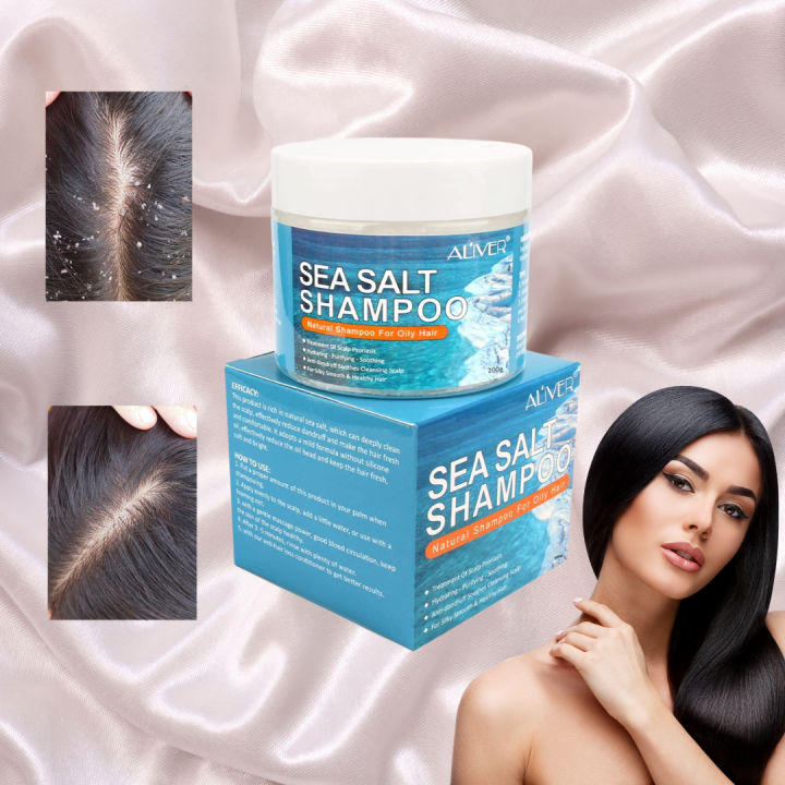 Aliver Sea Salt Shampoo 200g Anti Dandruff Hair Treatment Shampoo For Scalp Itching Psoriasis