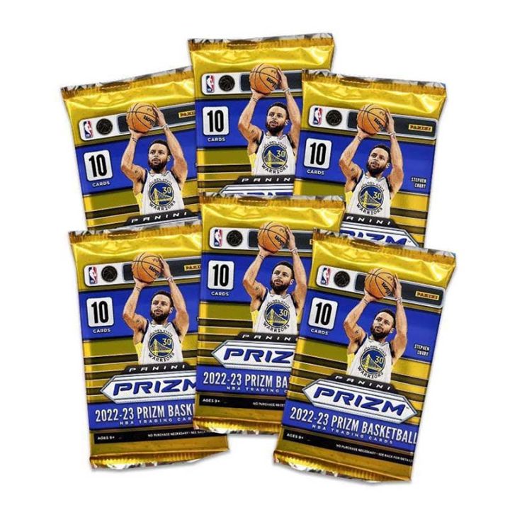 nba-panini-23-prizm-การ์ดซื้อขายบาสเก็ตบอล-mega-6แพ็ค14-red-ice-prizms-โรงงานปิดผนึกในสต็อกจัดส่งฟรี