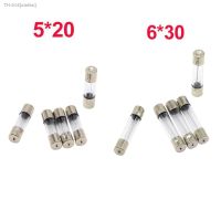 ✶✵✈ 10pcs/lot One Sell 5x20mm 6x30mm Fast Blow Glass Tube Fuses 5x20 6x30 mm 250V 0.5 1 2 3 4 5 6 8 10 15 20 25 30 A AMP Fuse